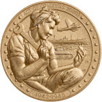Rosie the Riveter Bronze Medal Three Inch Reverse
