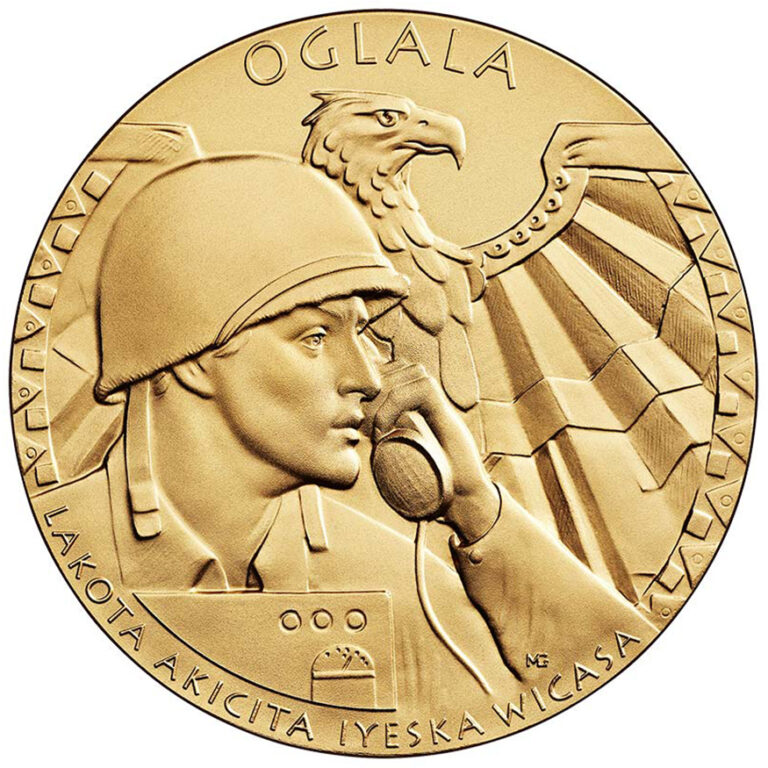 2008 Code Talkers Oglala Sioux Tribe Bronze Three Inch Medal Obverse