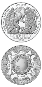Greatest Generation Commemorative Silver Dollar obverse and reverse